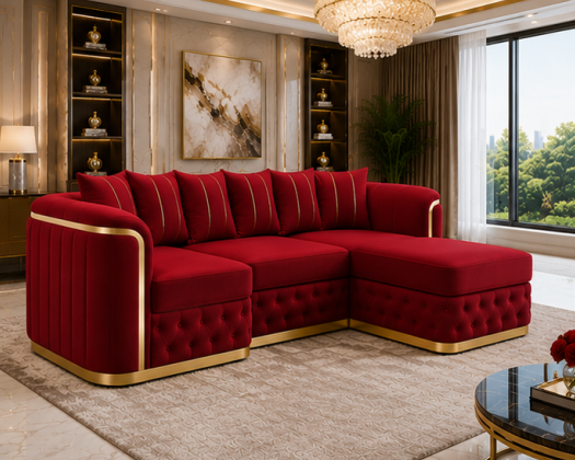 2 Stylish 5-Seater Living Room Sofa - Image 1