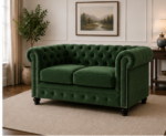Nicole Sofa Green – 2 Seater Stylish Velvet Sofa - Image 2