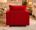 Sloane Premium Single Sofa - Sloane Single Seater Sofa – Comfortable Soft Upholstered Sofa - Image 4