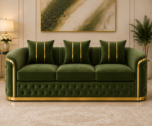 766576 Madrid Luxury Comfort 3-Seater Sofa - Madrid 3-Seater Sofa – Stylish Designer Comfort Sofa - Sofa 3 Seater - Image 1