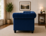 Nicole Sofa Blue – Two Seater Velvet Sofa - Image 3