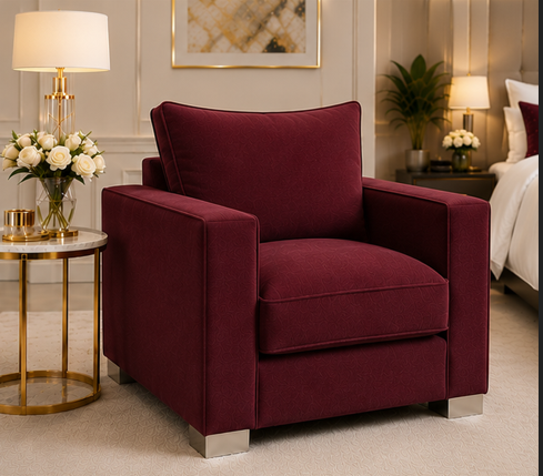 989978 Sloane Fabric 1 Seat Sofa - Sloane Single Seater - Sloane Single Seater Sofa – Contemporary Soft Upholstery - Image 1