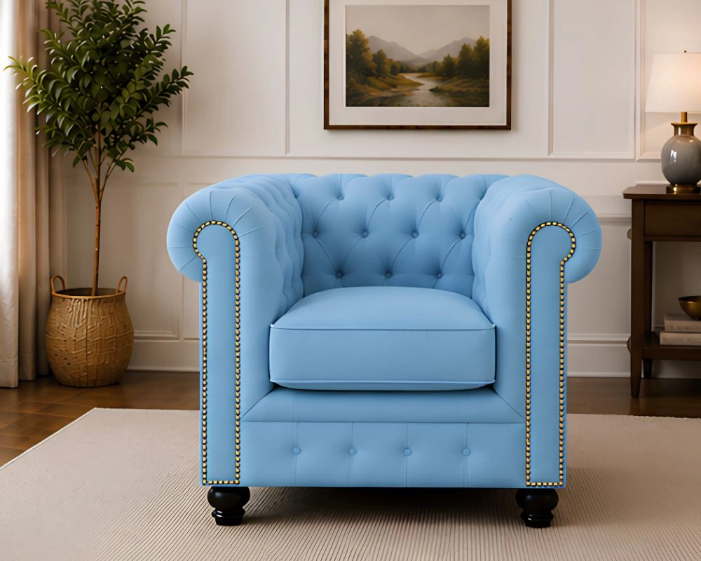 Chesterfield Elegant Comfort Sofa Nicole Sofa Fabric – Comfortable Home Sofa - Image 1