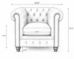 Nicole Sofa Velvet – Luxury Sofa - Nicole One Seater Sofa - Image 5