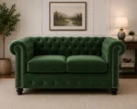 Chesterfield Sofa Green – 2 Seater Stylish Velvet Sofa