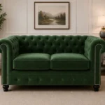 Chesterfield Sofa Green – 2 Seater Stylish Velvet Sofa