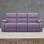 Lilac Fabric Recliner Sofa – Modern 3 Seater Living Room Sofa