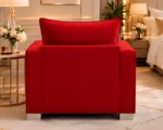 Sloane Premium Single Sofa - Sloane Single Seater Sofa – Comfortable Soft Upholstered Sofa - Image 4