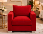 Sloane Premium Single Sofa - Sloane Single Seater Sofa – Comfortable Soft Upholstered Sofa - Image 2