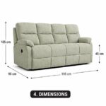 Roma Modern 3 Seater Sofa - Image 5