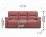 Roma Fabric 3 Seat Sofa - Image 5