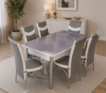 Dining Table Set with 6 Chairs – Elegant Modern Dining Set - 6 Seater Dining Table – Modern Stylish Dining Set - Image 5