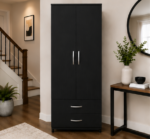 Wardrobe with Drawers - Two Door Wardrobe - Stylish Two Door Wardrobe with Two Drawers - Image 4