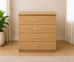 Chest of 4 Drawers - Four Drawers - Elegant Premium Wooden Bedroom Cabinet UK - Image 2