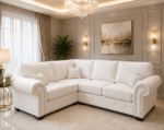 4 Seater Sofa - Ashwin Sofa - Ashwin 4 Seater Sofa - White 4 Seater Corner Sofa - Image 2