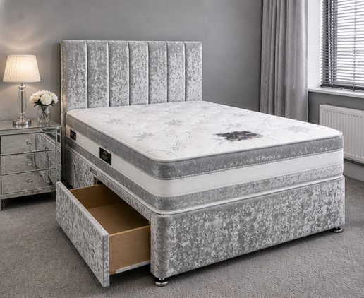 1.14 Divan Bed with Drawers - Handmade King Size Divan Bed Frame – Classic & Stylish Design - Image 1