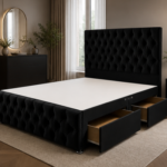 Luxury Upholstered King Size Divan Bed Frame – Soft & Durable