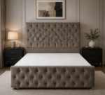 Upholstered Double Divan Bed Frame – Luxury & Comfortable Design - Image 3