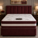 Divan Bed Frame with Drawer Storage - Luxury Fabric Single Divan Bed