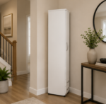 Modern Wooden One Door Wardrobe with Two Drawers - Image 4