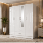 4 Door Wardrobe With Two Drawers and One Mirror
