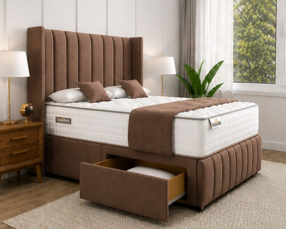 11 Chic Divan Bed – Modern Divan Bed King Size Divan Bed with Elegant Storage Design - Image 1
