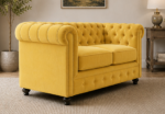 Velvet 2 Seater Sofa - Modern 2 Seater Sofa - Nicole High Back 2 Seater Sofa - Image 5