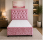 Premium Fabric Single Ottoman Bed