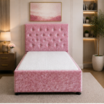 Premium Fabric Single Ottoman Bed