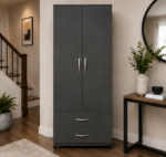Two Door Wardrobe with Two Drawers - Image 3