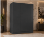 Luxury Classic 4 Door Wardrobe with Mirror & 2 Drawers - Deluxe Royal 4 Door Wardrobe - Image 5