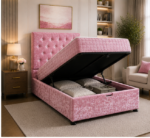 Premium Fabric Single Ottoman Bed - Image 2