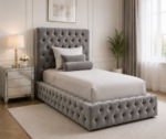 Ambassador Velvet Single Bed Frame