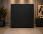 Modern Luxury 6 Door Wardrobe with Dual Mirror Storage - Premium Wooden Closet with 2 Drawers - Image 4