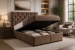 Double Bed - Ottoman Double Bed Frame with Storage - Image 2