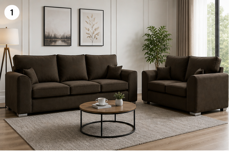17 (1) 3+2 Seater Sofa - Dylan 3+2 Seater Sofa - Dylan 3+2 Seater Sofa - Modern Fabric Dylan 3+2 Seater Sofa Set – Comfortable Seating - Image 1