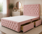 Luxury Upholstered King Size Divan Bed Frame – Soft & Durable - Image 2