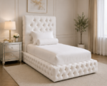 Ambassador Classic Single Bed Frame - White Single Bed