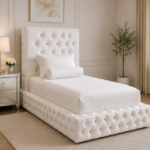 Ambassador Classic Single Bed Frame - White Single Bed