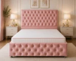 Luxury Upholstered Double Divan Bed Frame – Soft & Durable