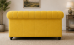Velvet 2 Seater Sofa - Modern 2 Seater Sofa - Nicole High Back 2 Seater Sofa - Image 6