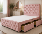 Luxury Upholstered King Size Divan Bed Frame – Soft & Durable