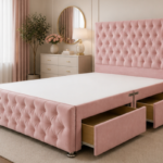Luxury Upholstered King Size Divan Bed Frame – Soft & Durable