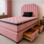 Upholstered King Size Divan Bed with or without Mattress