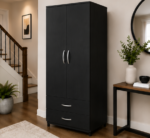 Wardrobe with Drawers - Two Door Wardrobe - Stylish Two Door Wardrobe with Two Drawers - Image 2