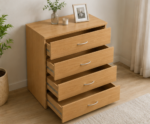 Chest of 4 Drawers - Four Drawers - Elegant Premium Wooden Bedroom Cabinet UK
