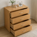 Chest of 4 Drawers - Four Drawers - Elegant Premium Wooden Bedroom Cabinet UK