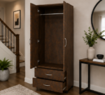 Premium Two Door Wardrobe with Two Drawers
