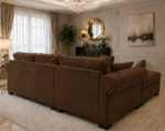 Brown Sofa - Ashwin Corner 4 Seater Sofa - L Shape Sofa - Image 4