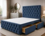 Upholstered Double Divan Bed Frame – Luxury & Comfortable Design - Image 2